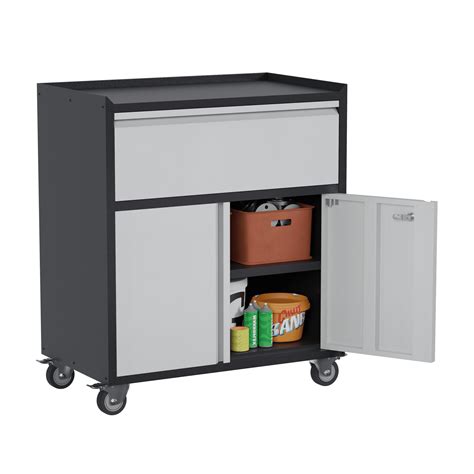 metal garage cabinets on wheels